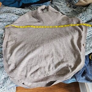 SISTERS Cowlneck Beige Cream Poncho Sweater Size M